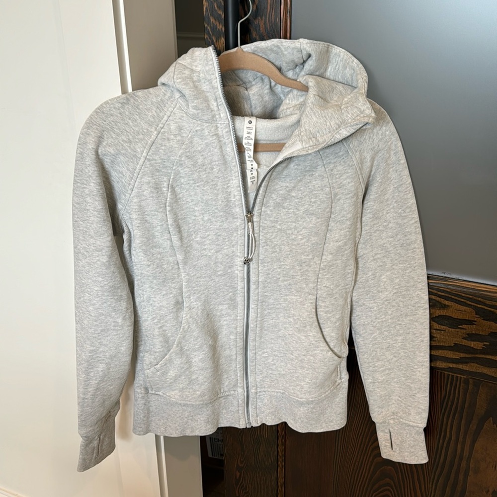 Lululemon gray scuba full zip hoodie